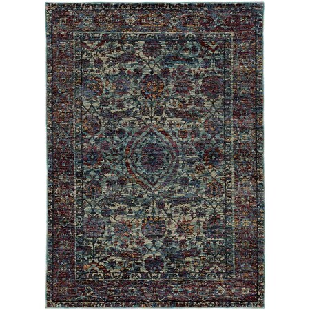 Oriental Weavers Area Rugs, Andorra 6846B 8X10 Rectangle - Blue/ Purple-Nylon/Polyp A6846B240343ST
